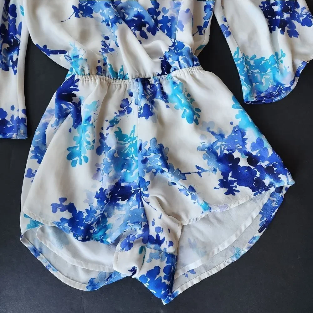 Olivaceous Floral Romper